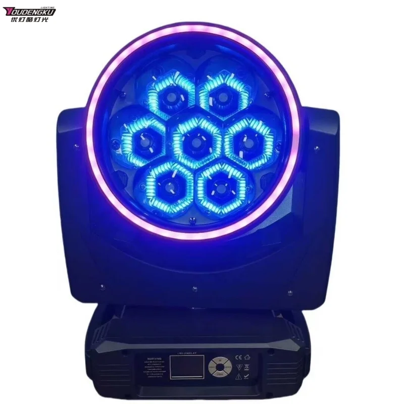 

2 pieces 7*60w rgbw lyre zoom LED mini moving head beam light for concert home party entertainment