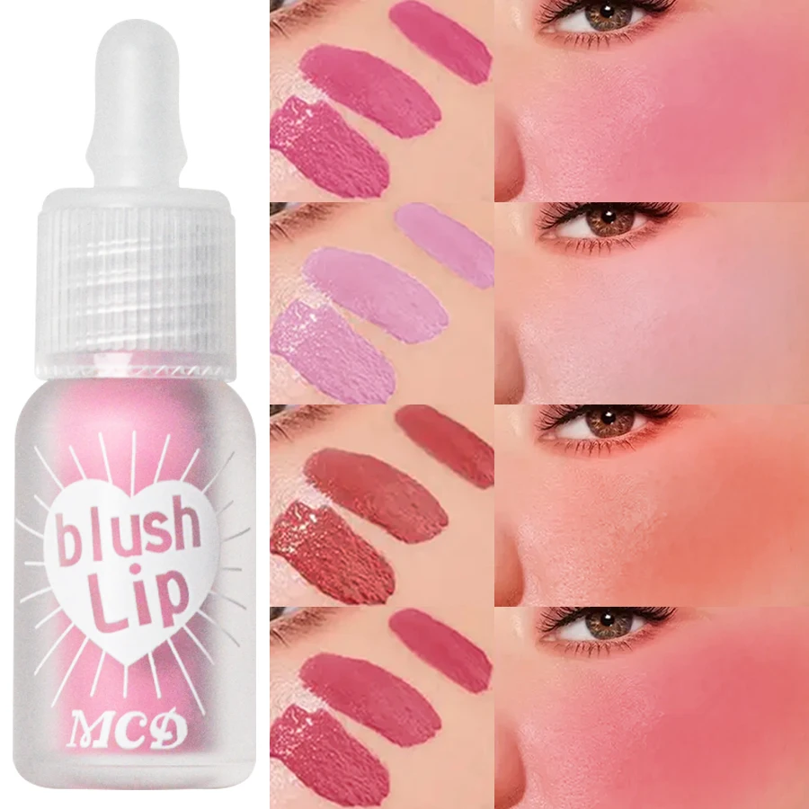 Matte Liquid Blush Velvet Blusher Orange Peach Face Pigment Lasting Beauty  Brightening  Natural Cheek Tint Cream Blush Makeup