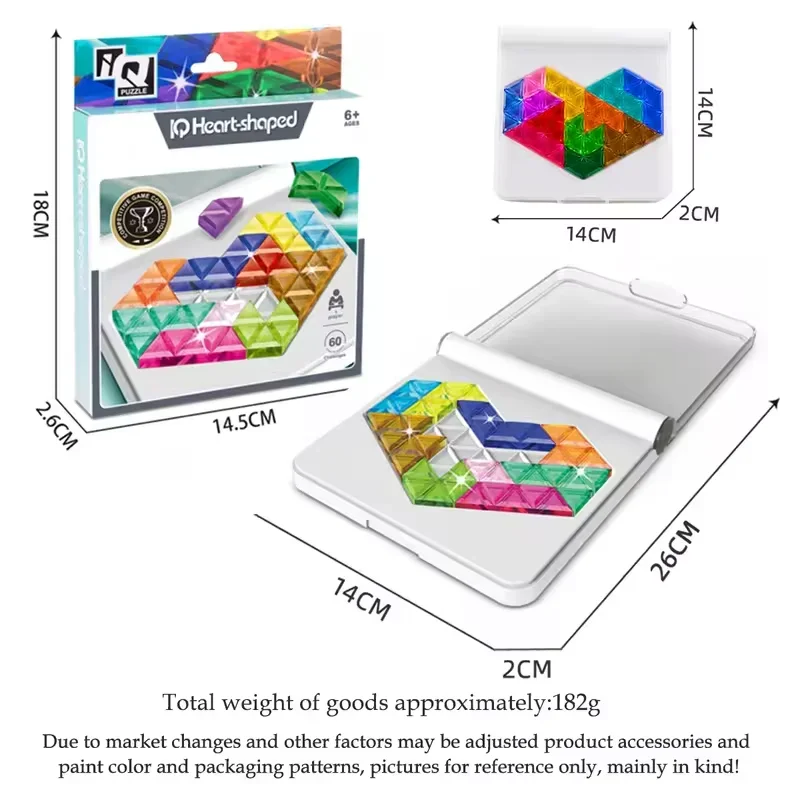 Kreatives 3D-Puzzle-Spielzeug für Kinder, Jungen und Mädchen, logisches Denken, Training, Spaß, Tischspiele, mehrere Formen, Farben, pädagogisches Geschenk