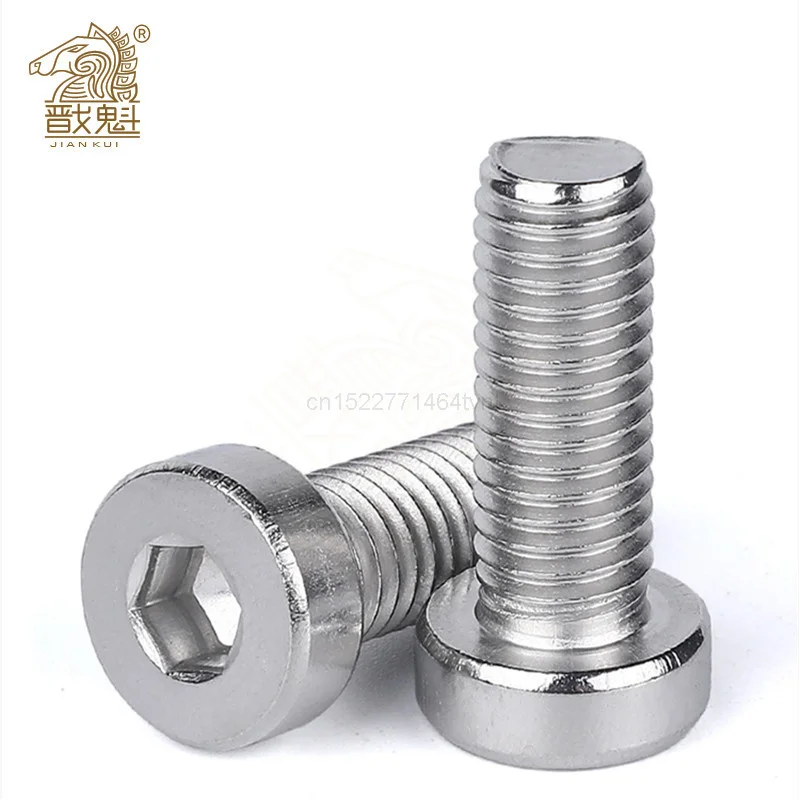 10/50x High Quality M3 M4 M5 M6 M8 304 A2-70 stainless steel DIN7984 Allen Hex Hexagon Socket Thin Low Short Head Cap Screw Bolt