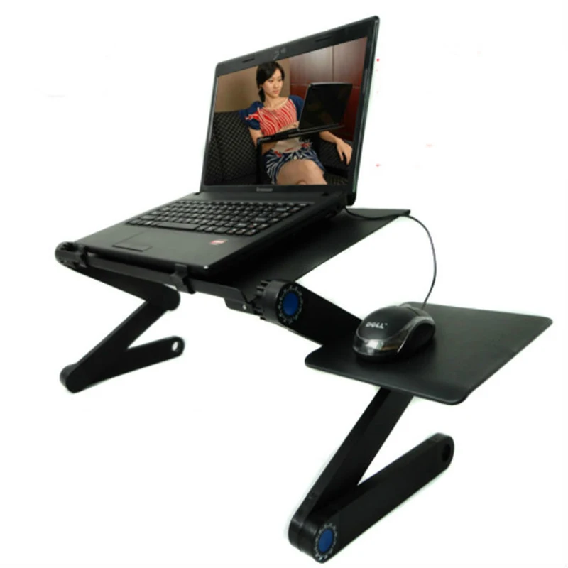 Folding Laptop Stand Computer Desk Lifting Portable Computer Desk Adjustable Ergonomic Heightening Laptop Radiator Sofa on Bed