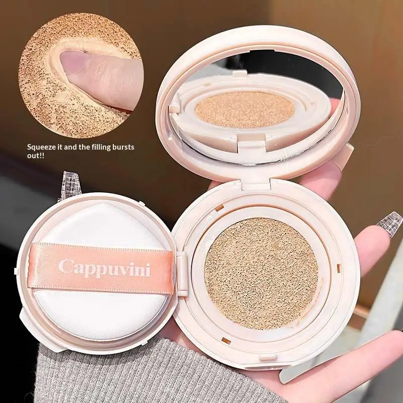 

【WHB】Cappuvini Air Cushion BB Cream Moisturizing Foundation Concealer Oil-control Full Coverage Waterproof Face CosmeticsNew