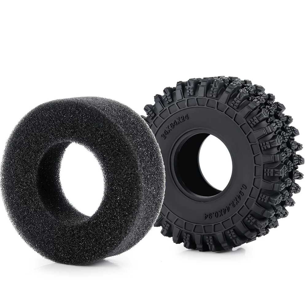 TRINOOD 4 szt. Miękkie gumowe opony terenowe do błota do samochodów RC Crawler 1/18 TRX4-M, części do tuningu kół