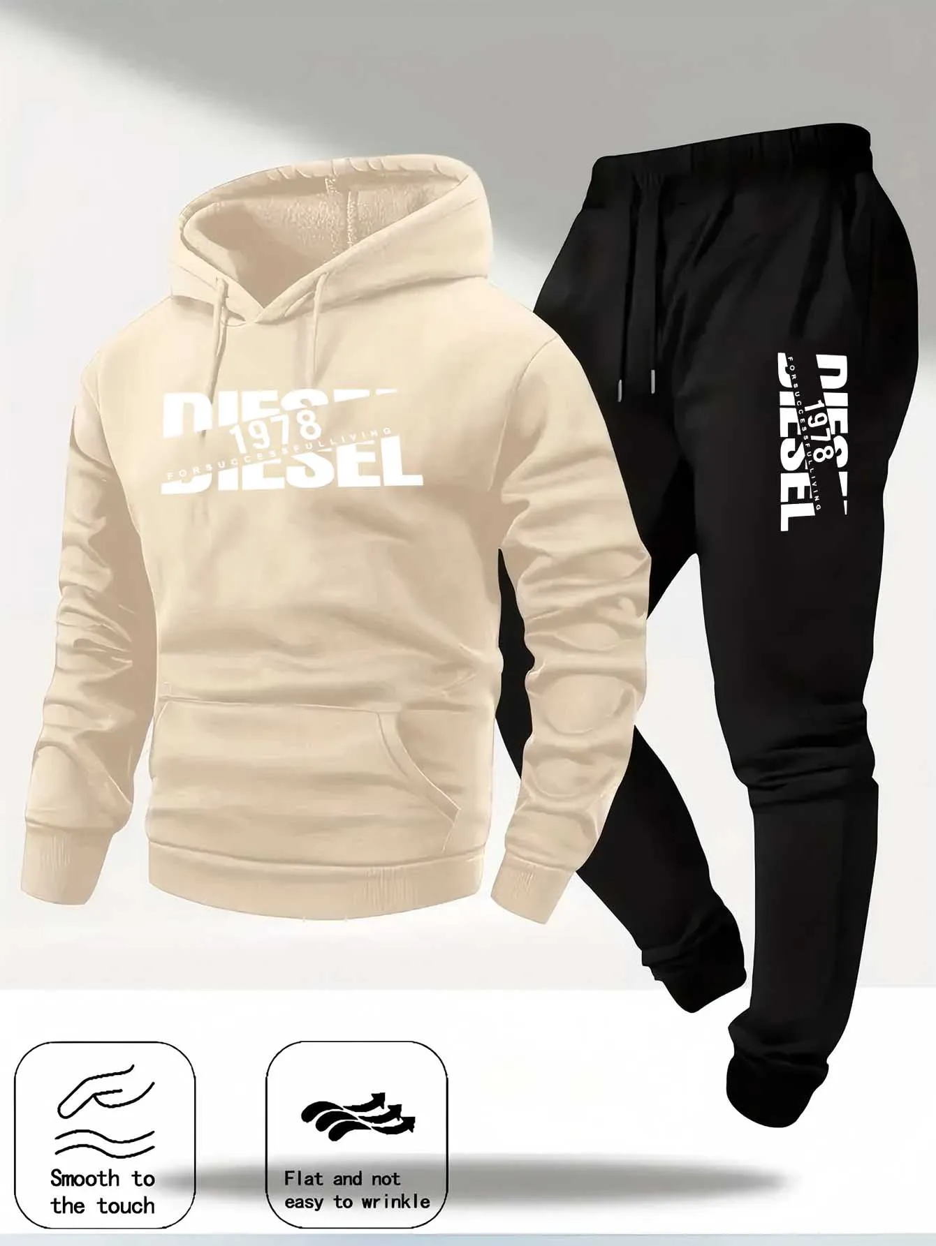 Populaire herfst en winter nieuwe sportkleding met capuchon, sportkleding, mode, sportkleding met capuchon, casual sportkleding en broek twee in één