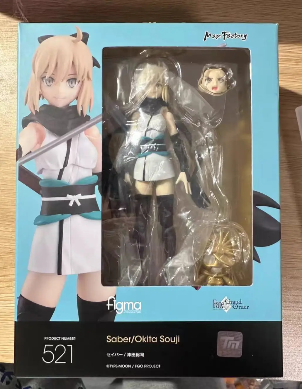Origineel op voorraad, Max Factory Figma 521-DX FGO Okita Souji Lingji Re-coming Ver. Decoratieve cadeaucollectie