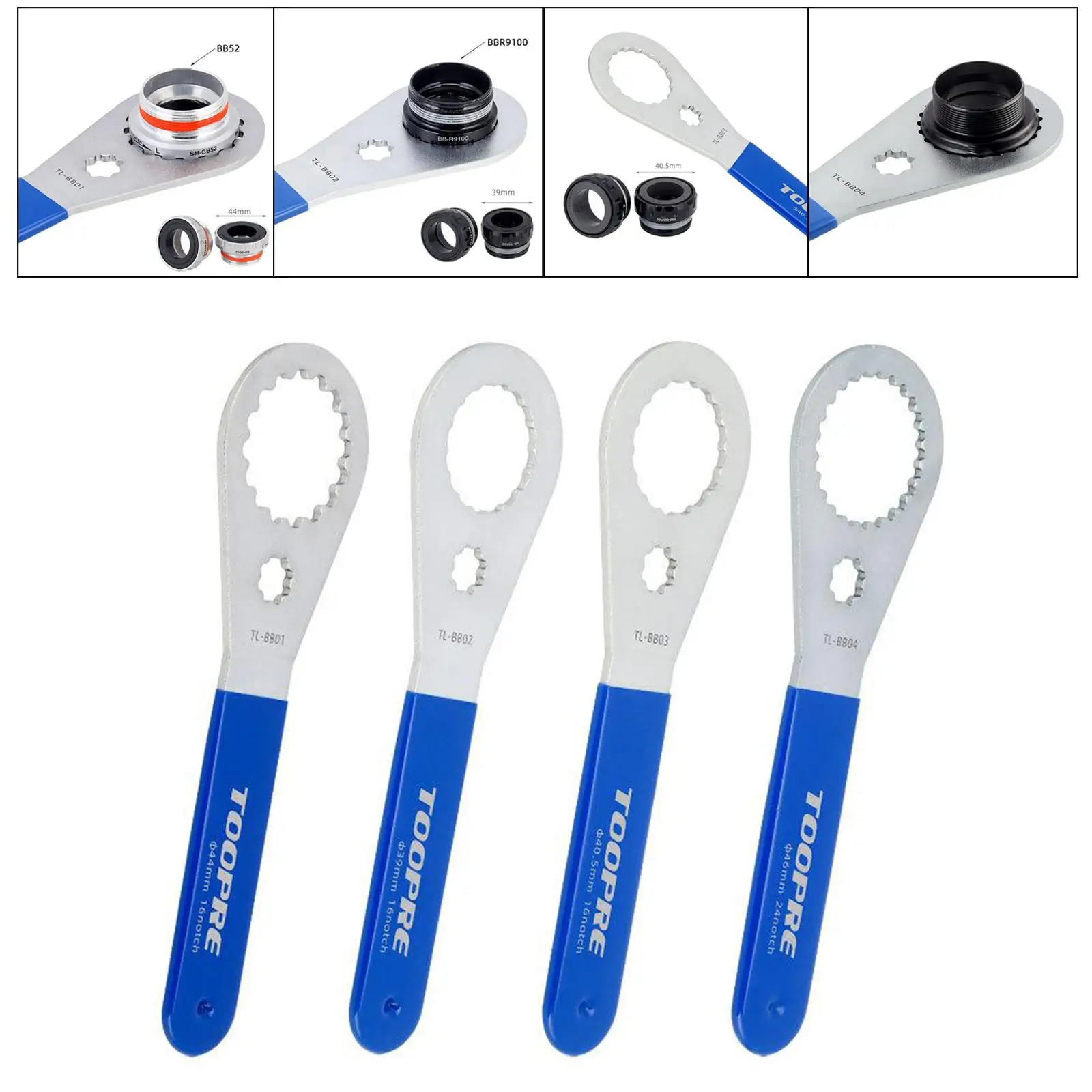 Bike Bottom Bracket Wrench Aluminum Alloy 16-Notch Removing Spanner