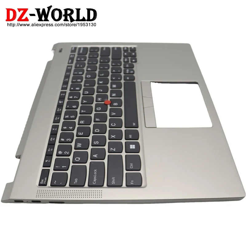 For Lenovo Thinkpad X1 Titanium Keyboard Upper Case Palmrest Shell Cover Silver 5M11B59951