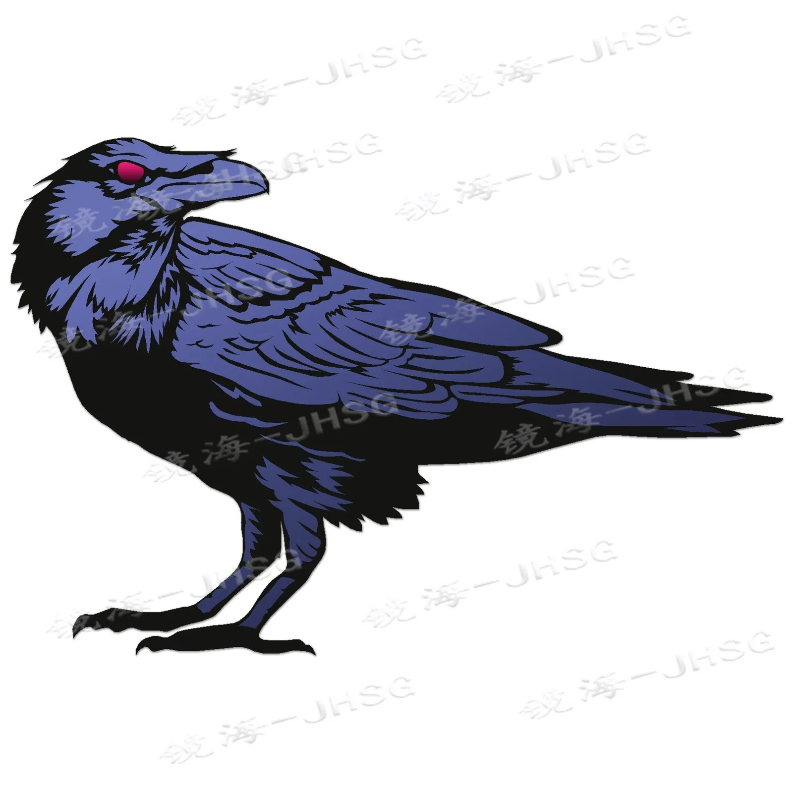 

Gothic Crow Stickers - Crow Vinyl Stickers - Blackbird Art-