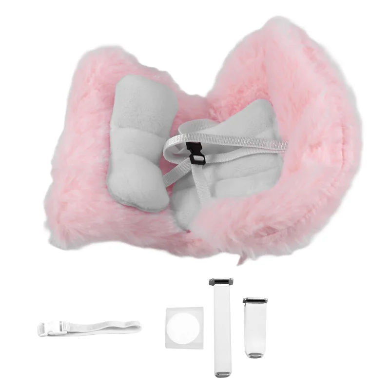 

Idol Seat Car Ornament Mini Plush Safety Seat Decoration Accessories With Headrest