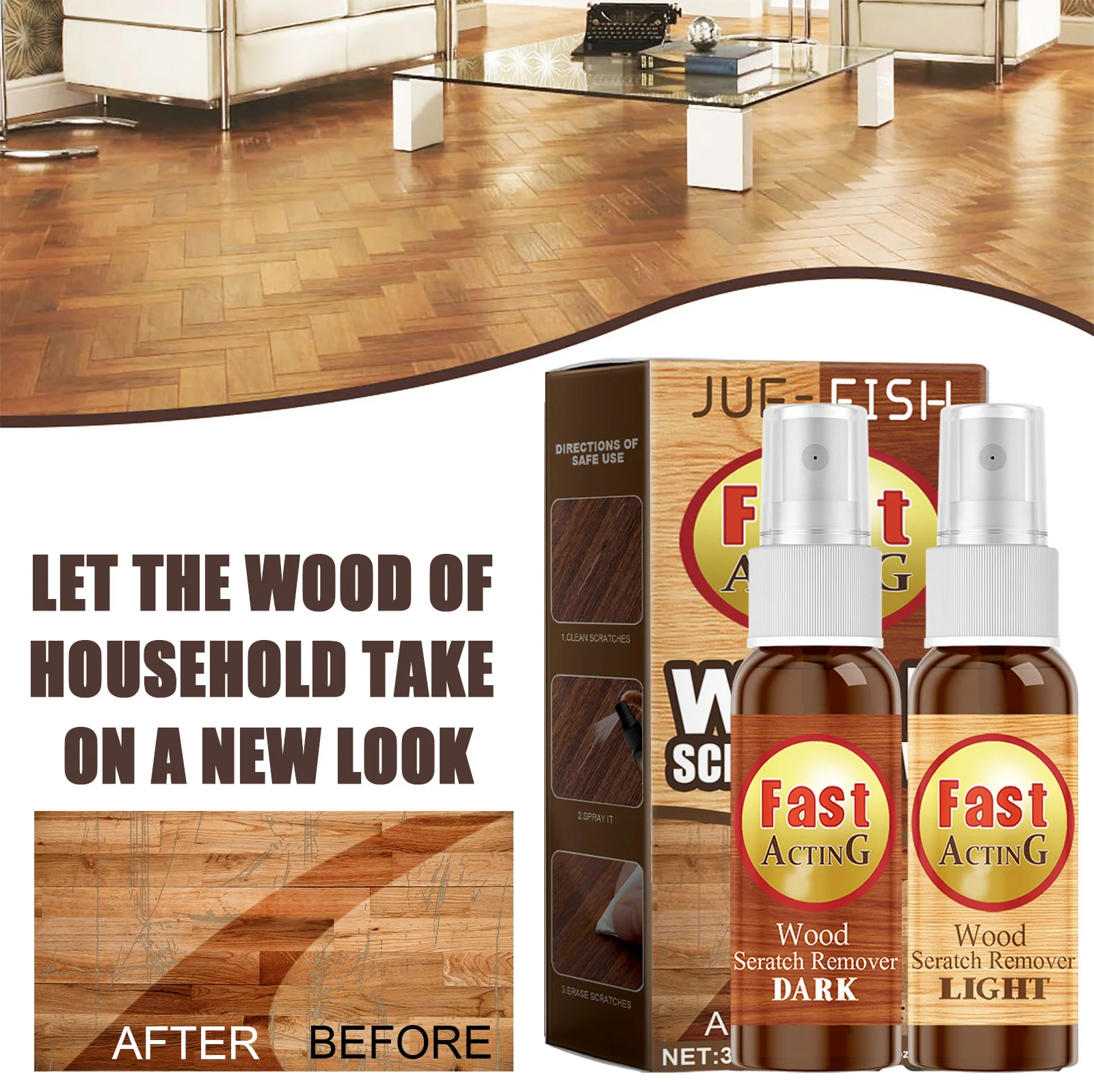 Wood Floor Scratch Repair Agent Scratch Color Repair Spray Furniture Floor Renovation Paint Repair