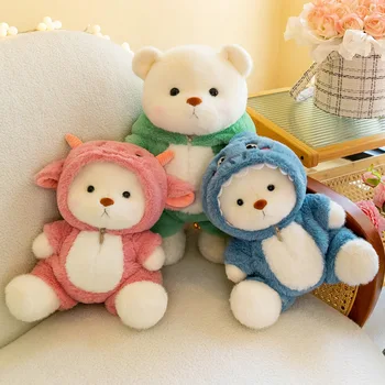 Ours en peluche Kawaii, animaux en peluche, costume, poupée douce, cadeaux d'anniversaire et de noël pour garçon et fille