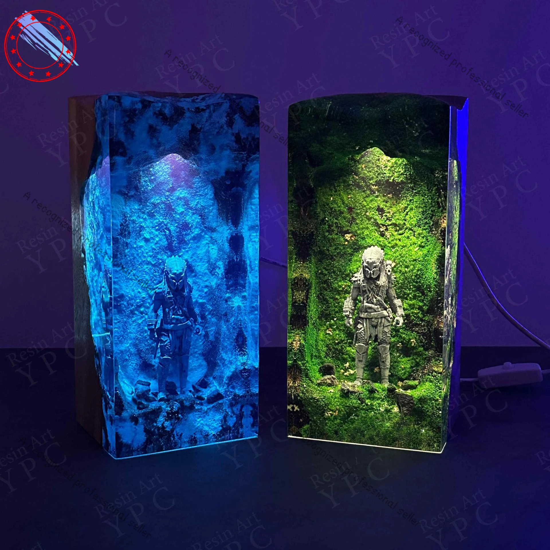 

European and American creative wood epoxy resin game series handmade special-shaped warrior gift ornament for boys