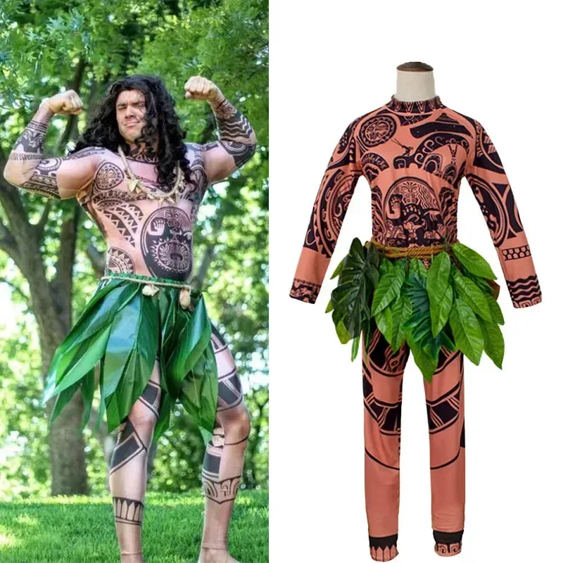 2026-3-pieces-anime-cosplay-moana-maui-tatouage-adulte-hommes-unisexe-costume-accessoires-ensembles-pour-hommes-halloween-habiller-fete-suppli