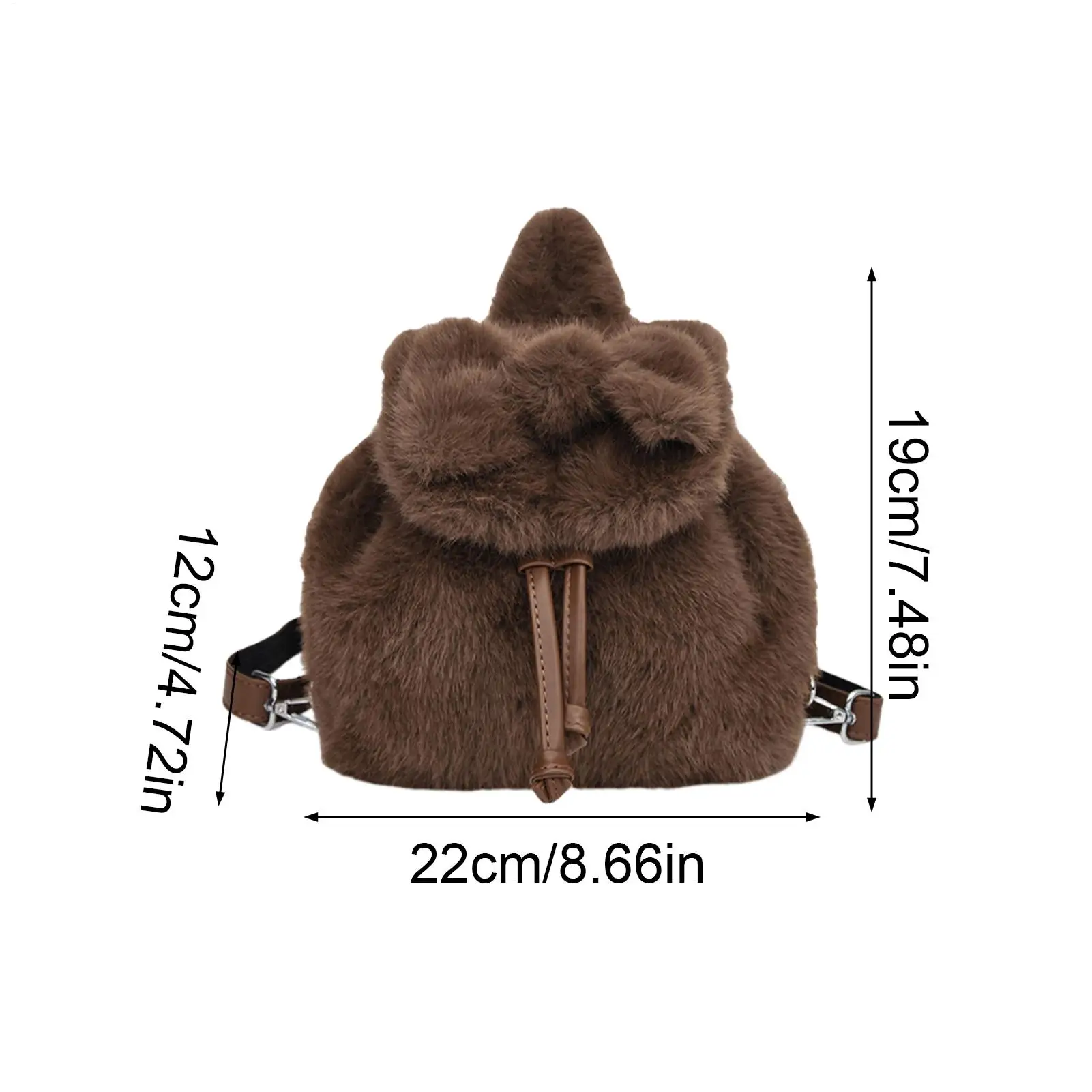 Mochila de felpa para niños, bolso de hombro con lazo para viajes escolares, guardería, estudiantes, fiestas de compras de Navidad, niños, mujeres y niños