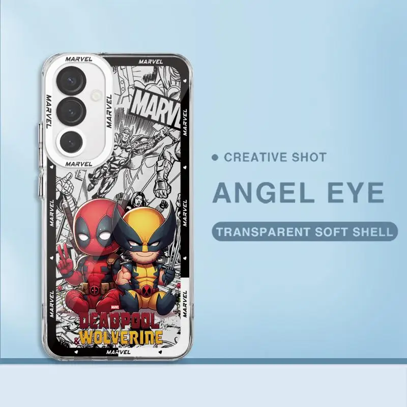 Marvel Deadpool And Wolverine Cartoon Phone Case for Honor X9a 5G X8b X8 4G X8a 90 Lite X8 X7b X9b Transparent Soft Cover