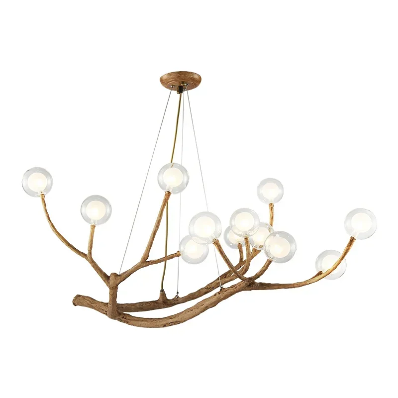 Vintage Pendant Lights NordicTree Branches Lamps Resin Led Chandelier Lustre Hanging Lights Luxury Living Room