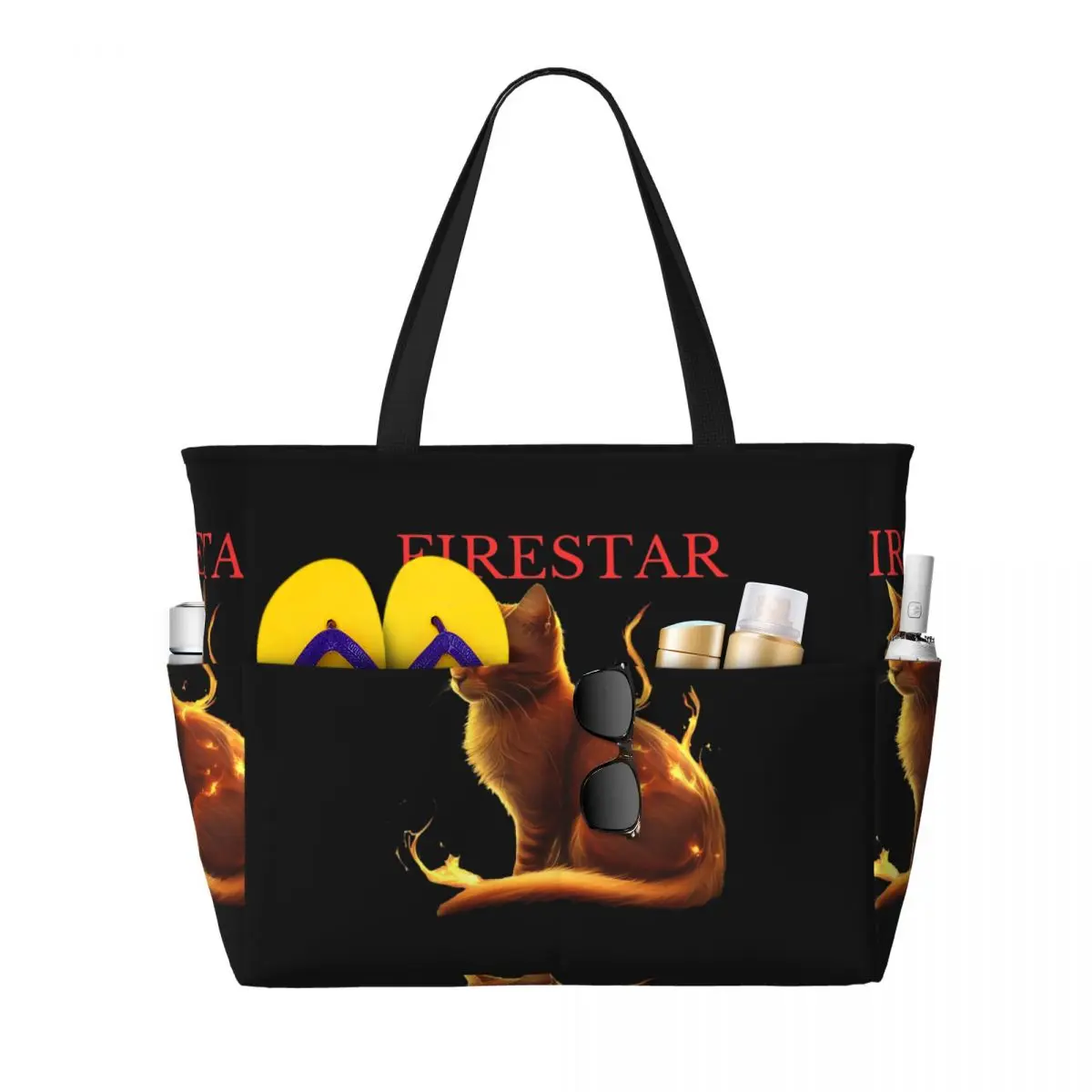 

Warrior Cats - Пляжная большая сумка Firestar Спортивная сумка для занятий йогой в тренажерном зале Большая большая сумка Женская дорожная сумка Сумка для фитнеса