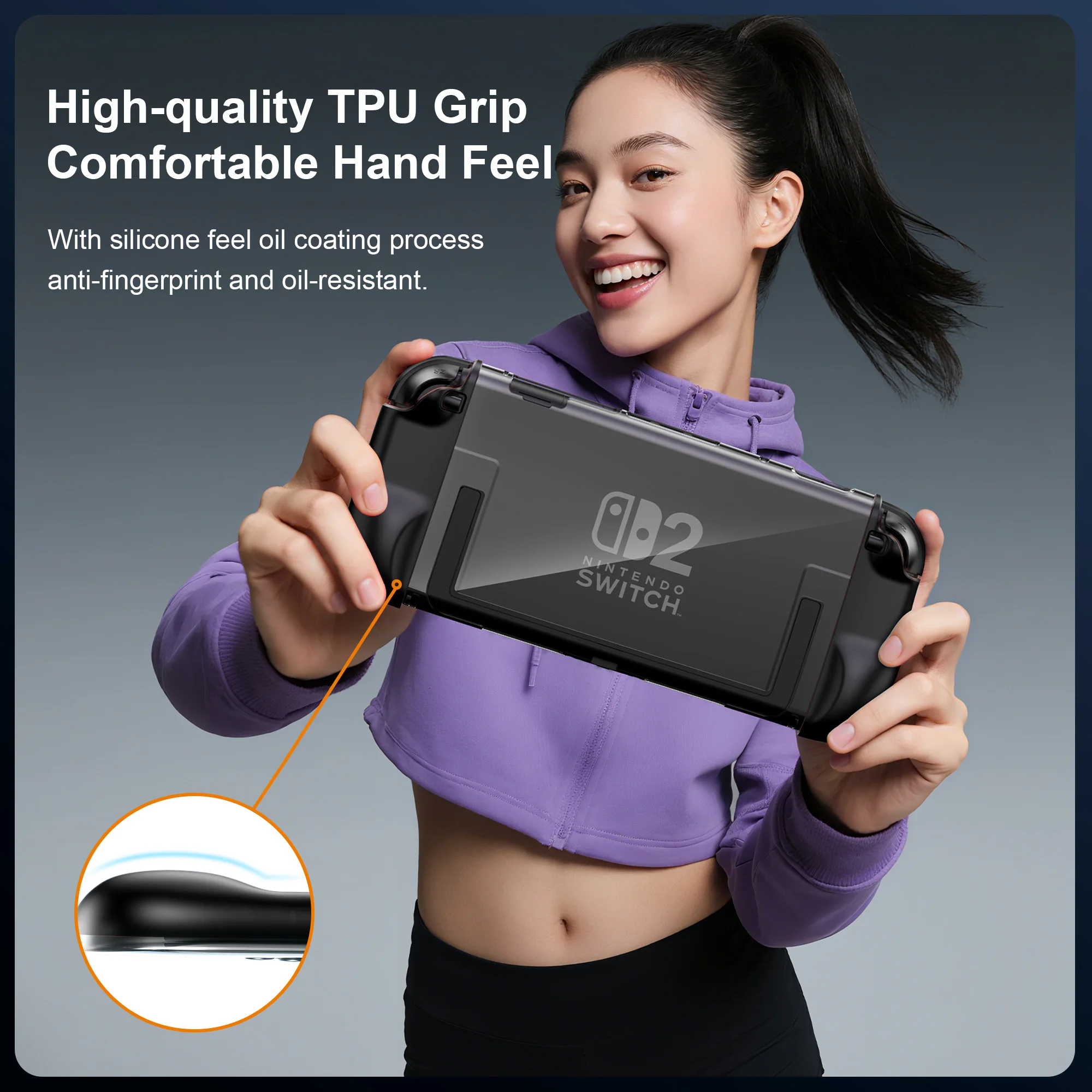 Прозрачный разделенный защитный чехол для NS Switch 2, чехол для контроллера Joyco, полная защита для Switch 2, аксессуары