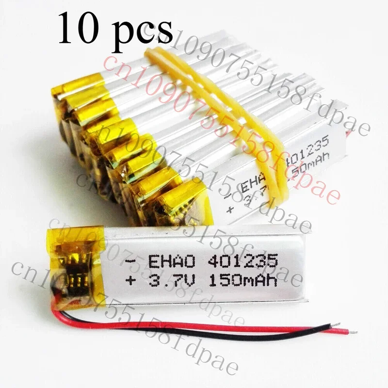 

Премиум 10 шт. 3,7 В 150 мАч Lipo аккумуляторная батарея для MP3 Bluetooth-рекордера 401235
