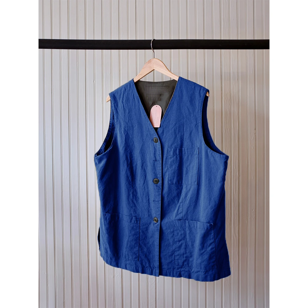 Men\'s Summer Vest Linen Casual V Neck Gilet Korean Vest Sleeveless Men Jackets Comfortable Clothes Daily Wear Male Vintage