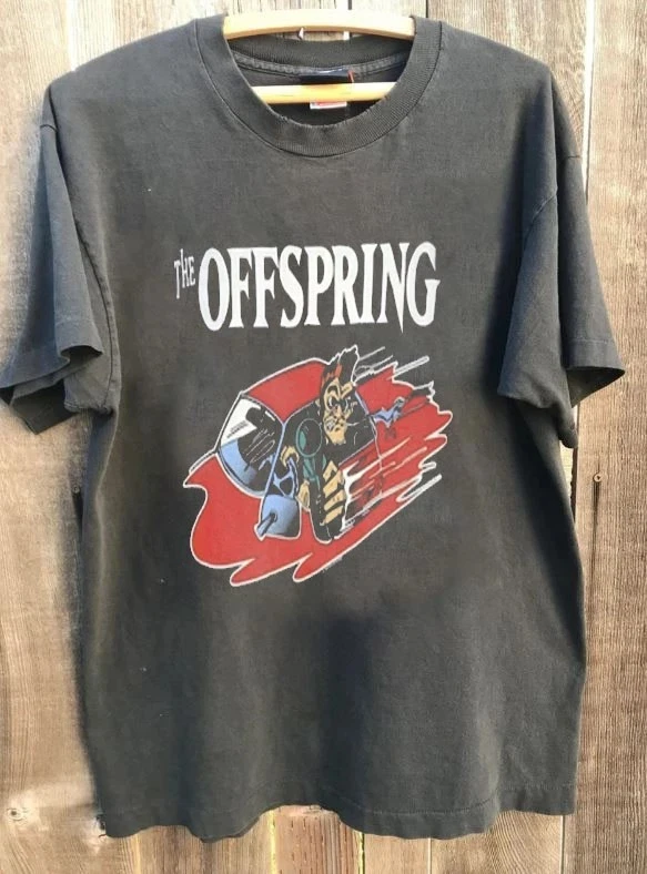 

Летняя женская винтажная футболка The Offspring больших размеров, унисекс, из дышащего хлопка, стильная, универсальная, в уличном стиле, оверсайз