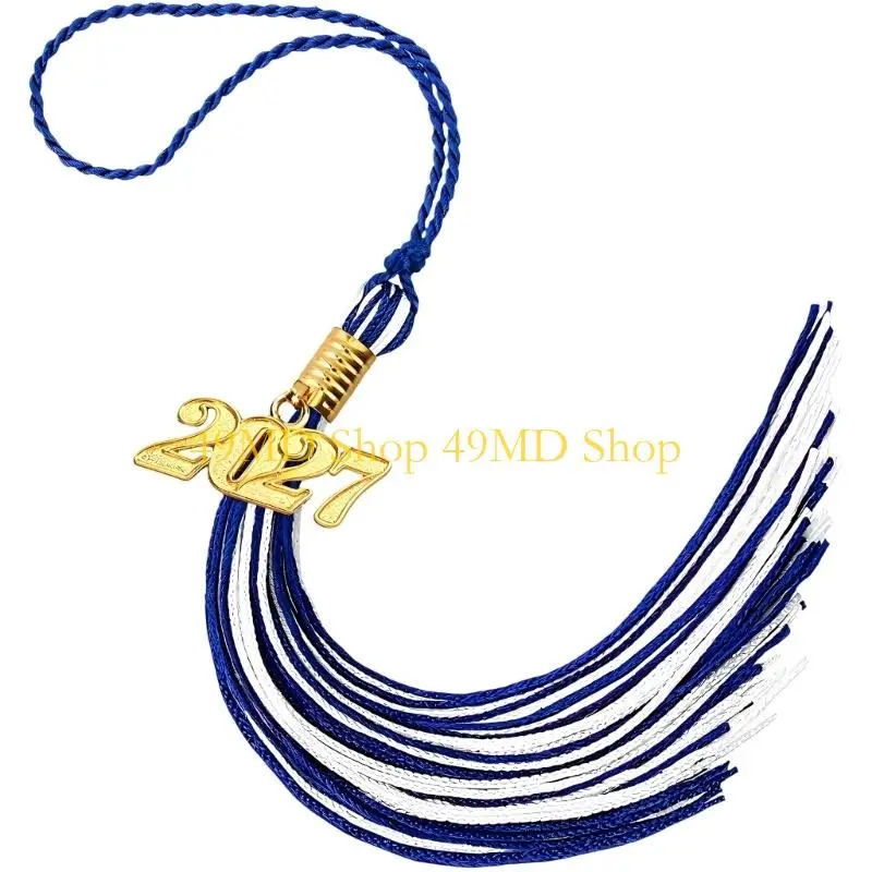 49MD Polyester 2027 Graduation Tassels For Cap Year Emblems Crafting Decoration