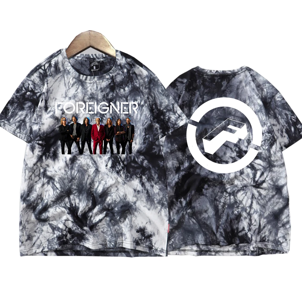 Foreigner Tour 2024 Retro Tie Dye Shirt Unisex Round Neck Short