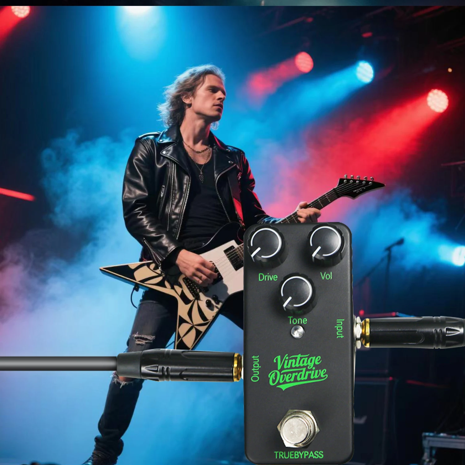 Pedal Efek Gitar Elektrik Mini Tipe Tunggal Distorsi Renyah Penundaan Paduan Suara Klasik Penundaan Digital