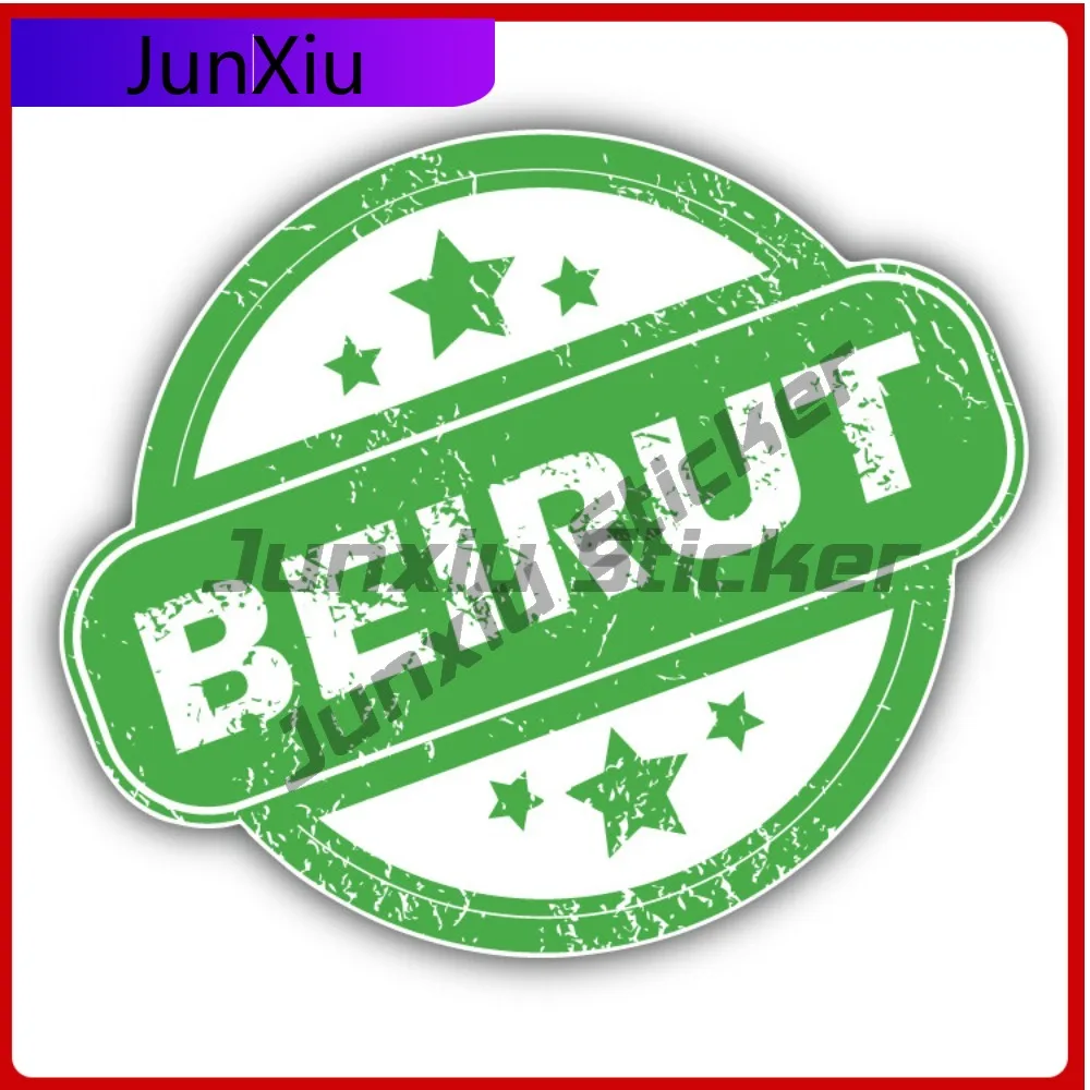 

Beirut Grunge Rubber Unique Best Gift Fade Resistant Stylish Window Decal Sticker Waterproof Vinyl Car Laptop Bumper Auto