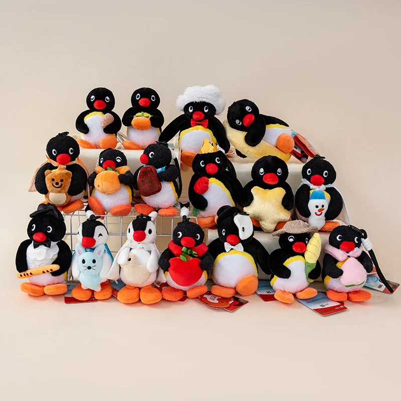10cm Cartoon Pingu Animated Character Series Cute Plush Animal Doll Backpack Pendant Decor Trendy Toys Peripheral Surprise Gifts view 3