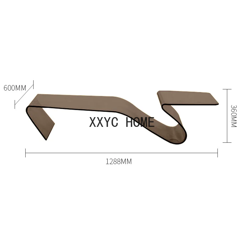 

Special-Shaped Acrylic Tea Table Rectangular Model Room Designer Color Transparent Minimalist Side Table