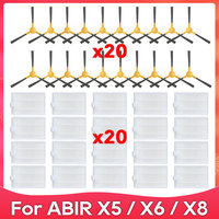 Compatible For ABIR X5 / X6 / X8 / Genio Navi N600 / REDMOND RV-R650S / 670S Robotic Vacuums Accessory Side Brush Hepa Filter