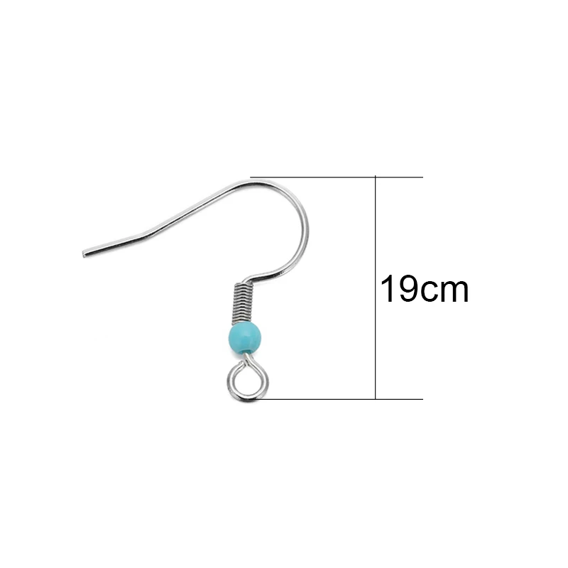 50pcs/lot Stainless Steel Earring Hooks Bulk Hypoallergenic Antiallergic Earrings Clasp Wire Supplies For Diy Jewelry Making