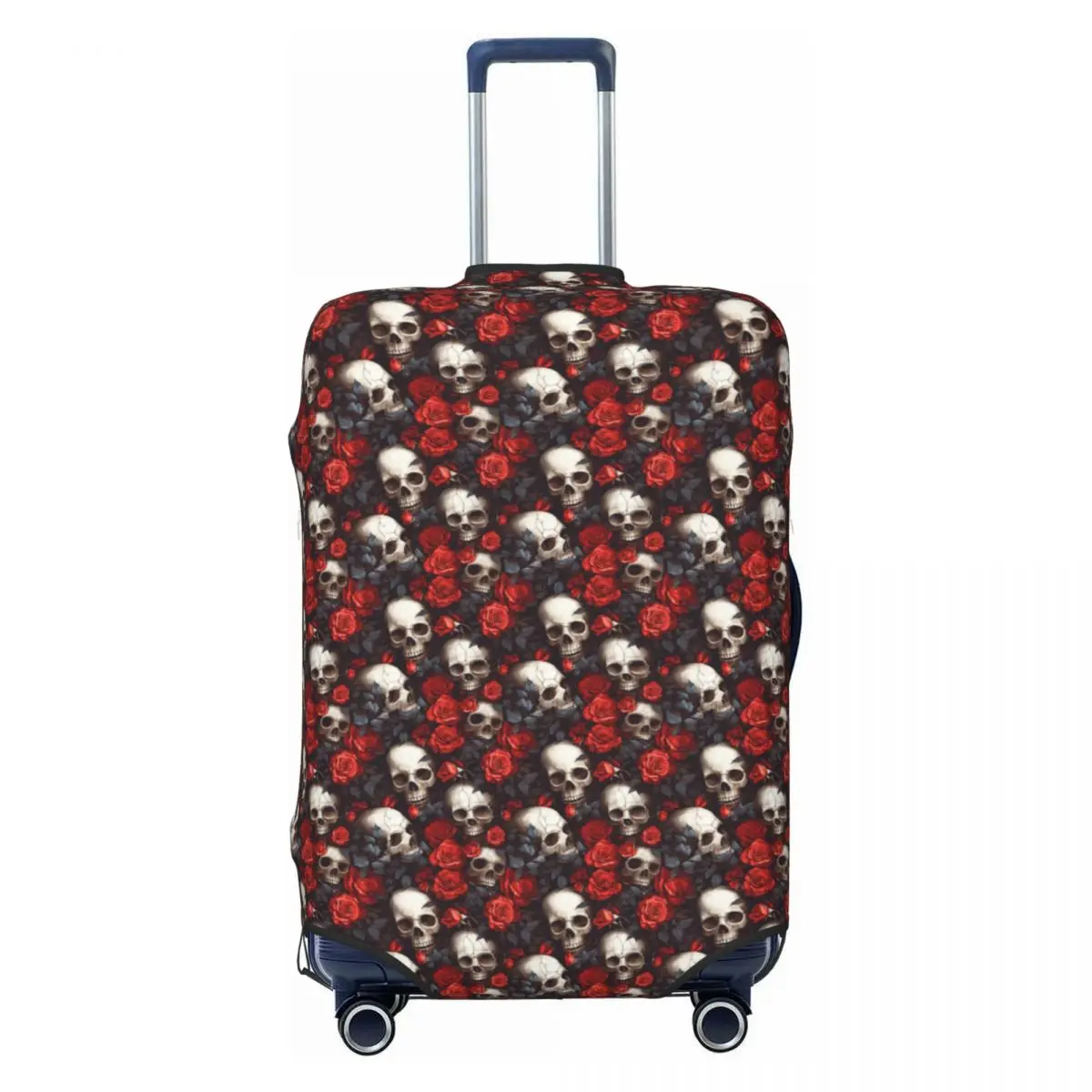 

Custom Gothic Skull Flower Pattern Luggage Cover Fashion Suitcase Protector Covers Suit For 18-32 inch