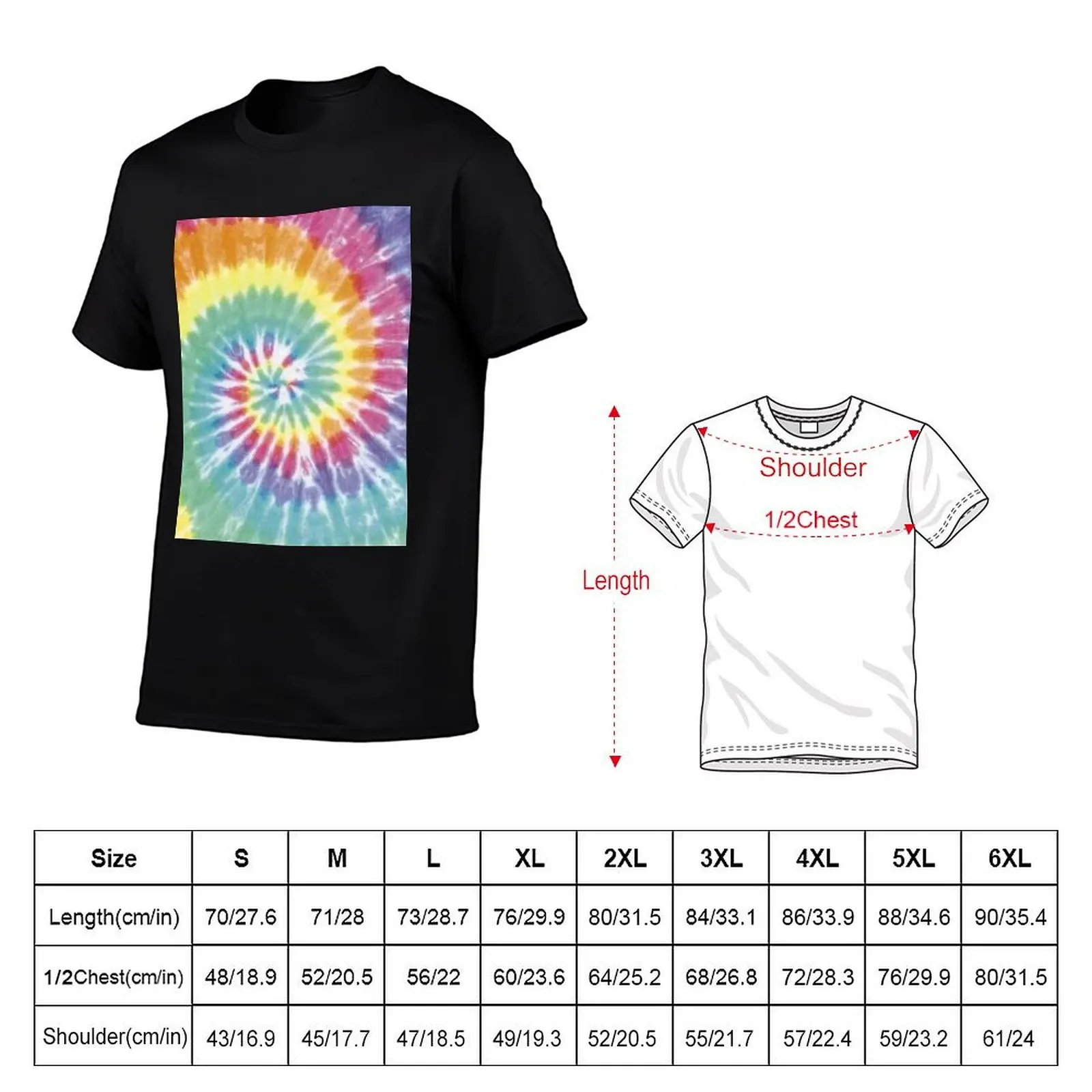 Tie Dye T-Shirt kawaii clothes customizeds shirts men