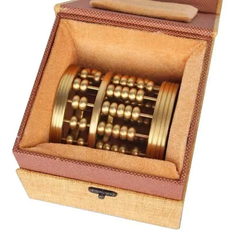 Study Four Treasures Office Decoration Stationery Supplies High-end Exquisite Creative Brass Abacus Pen Holder
