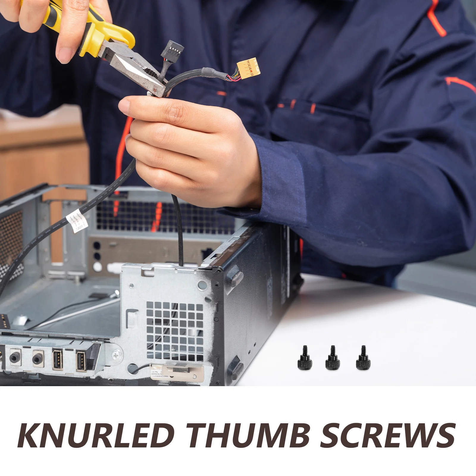 

100pcs Computer Case Screws Thumb Replacement For Pc Diy Tool-Free Side Panel Fast Installation Stable Antiloosening Universal