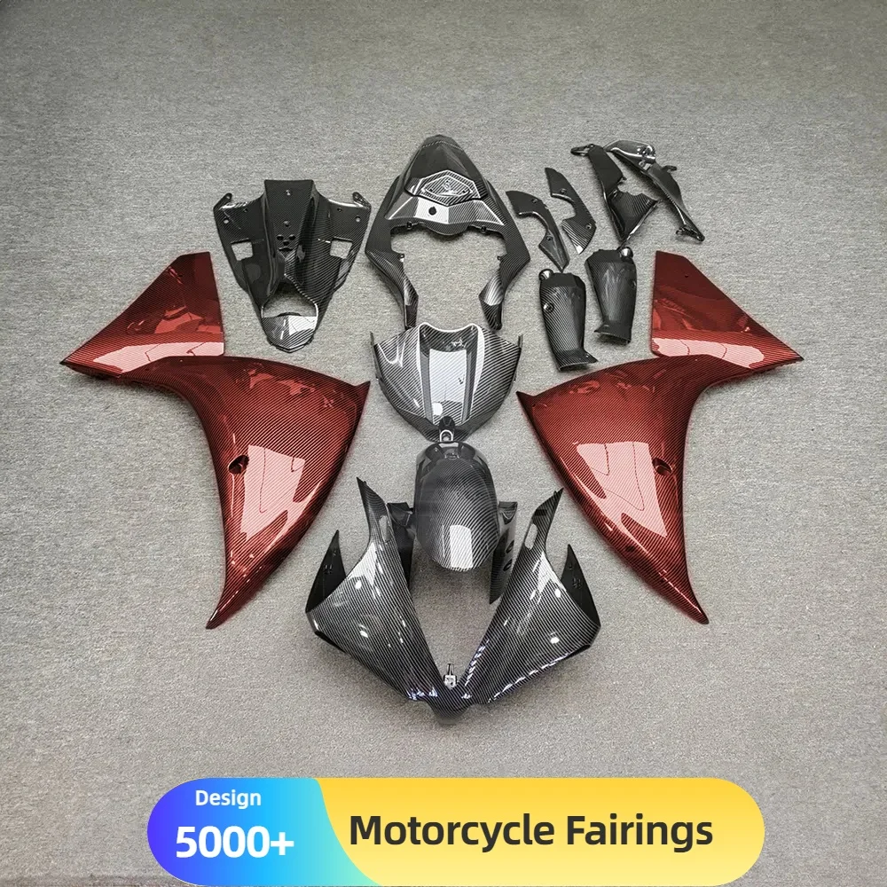 Full Set Motorcycle Fairings Kit for Yamaha YZF-R1 2012-2014, Aftermarket Body Kit with Carbon Fiber Look Options