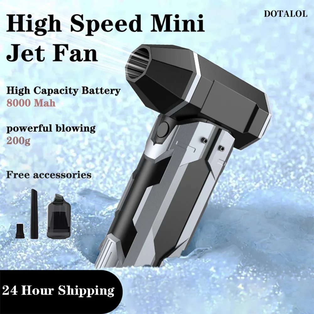 

2025 New Strong Wind Pressure Mini Turbo Violent Jet Fan Electric Air Duster with 3 Gear Adjustable Car Computer Cleaning Blower