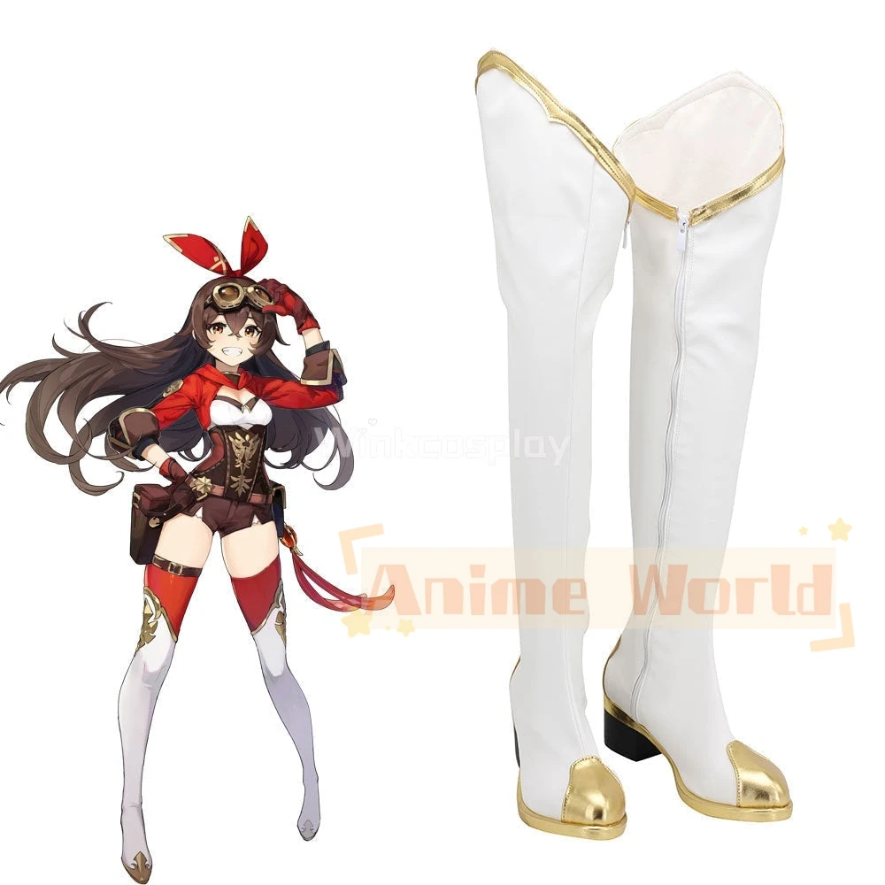 

Genshin Impact Amber White Shoes Cosplay Boots