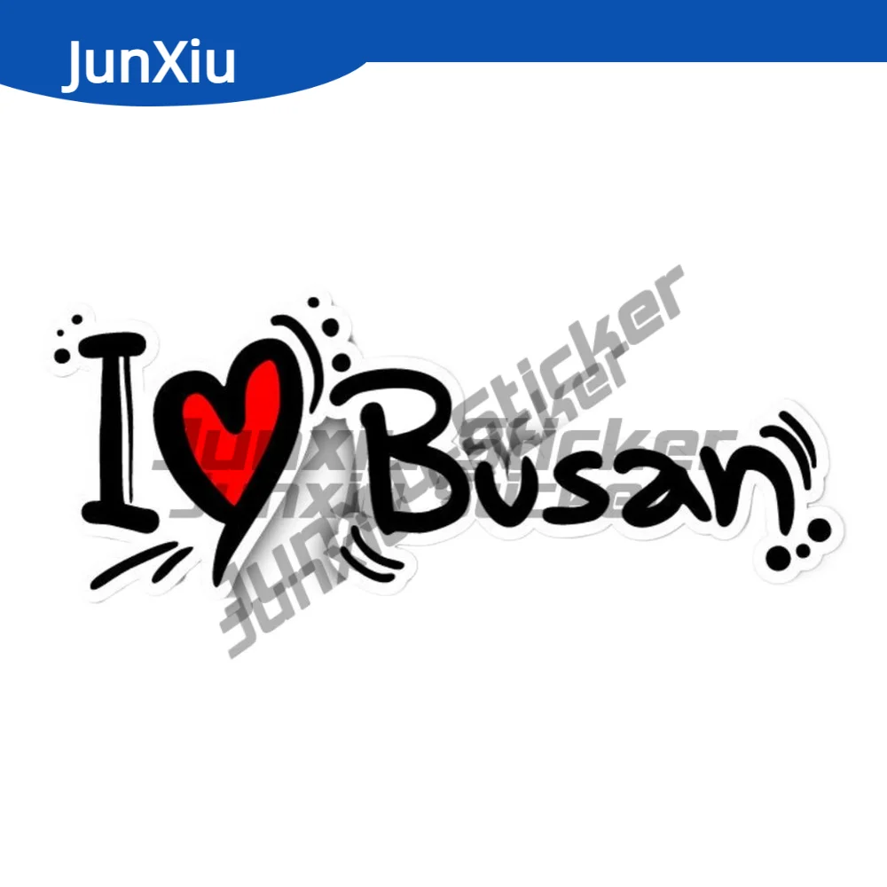 

I Love Busan Slogan Waterproof Scratch-proof Exterior Sticker Car Bumper Camper Decal Accessories Suv Stickers And Decals Pvc