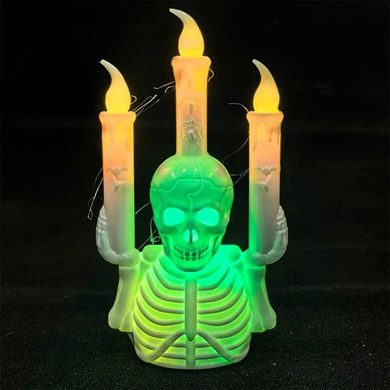 Unique Skull Shaped Stand Lamp with Soft Lighting for Halloween Parties