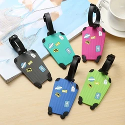 1 Pcs New Fashion Silicon Luggage Tags Travel Accessories For Bags Portable Luggage Tag Cartoon Style For Girls Boys