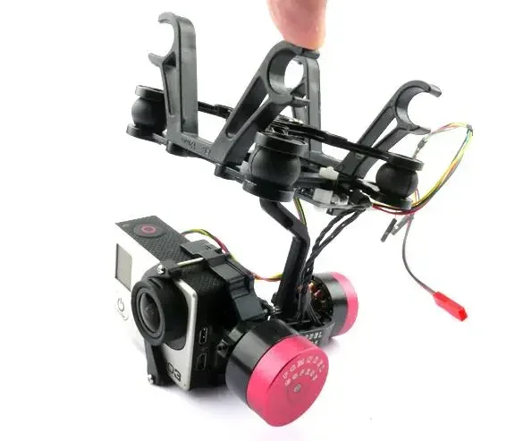

Metal carbon 2-Axis Brushless Gimbal Assembly for Gopro sport camera Ready to use with motors and simplebgc BGC controller board