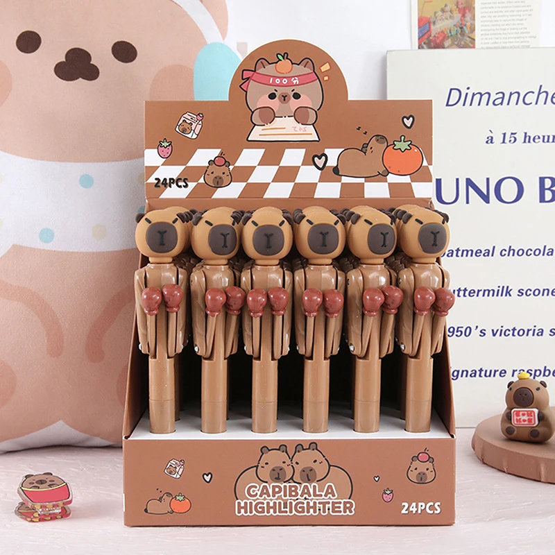 1 قطعة قلم الملاكمة المتحرك لتخفيف التوتر كابيبارا ، أدوات مكتبية للطلاب ، أساسيات المكتب ، هدايا تخفيف الضغط