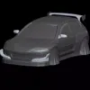 1/10シビックEG6 JDM RC PCボディシェル 幅200mm 透明ドリフトボディシェル ランプシェードミラー付き 1/10 HSP HPI TRAX タミヤ用 5