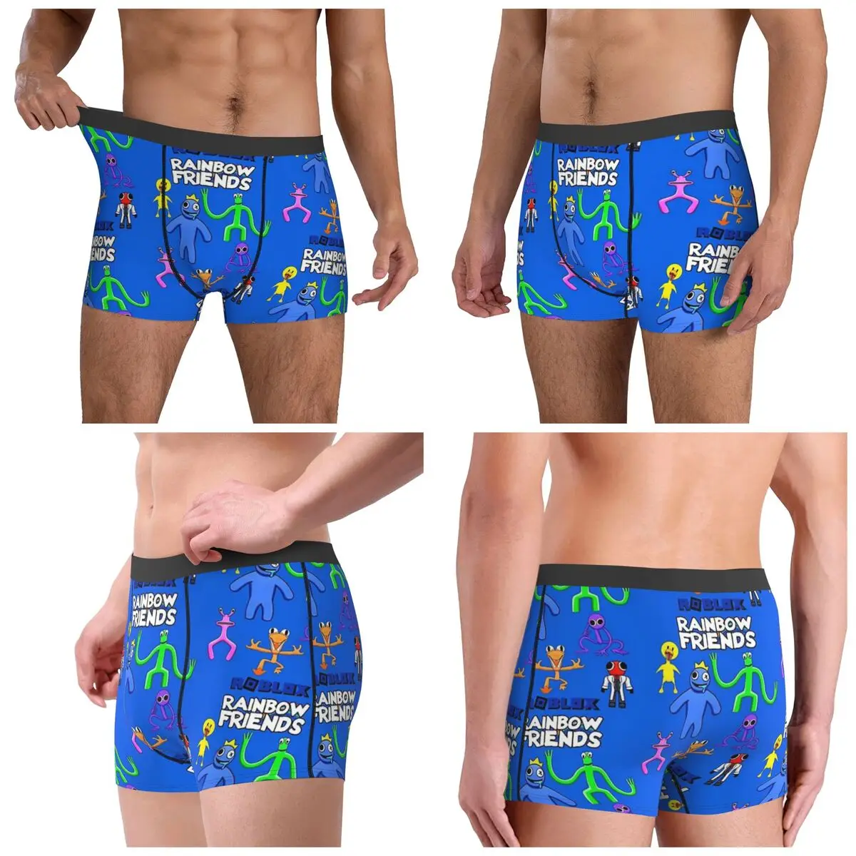 Boxer Underpants Shorts Rainbow Friends Panties Male Soft Underwear for Homme Man Boyfriend Gift