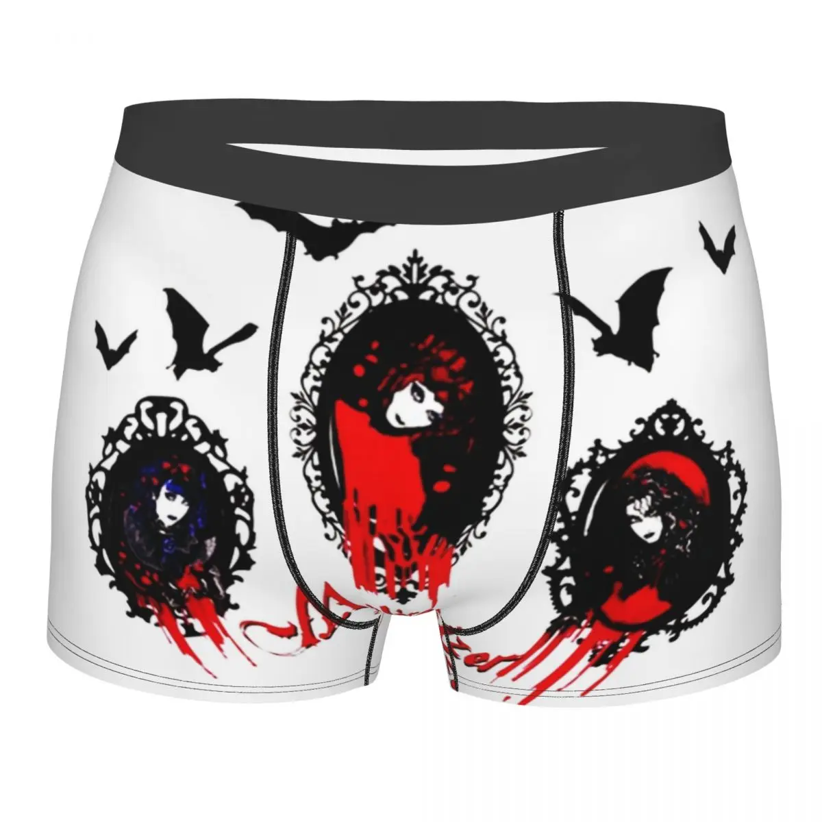 Custom Fashion Malice Mizer Visual Kei Japanese Rock Band Gothic Boxers Shorts Underpants Men's Comfortable Briefs Underwear