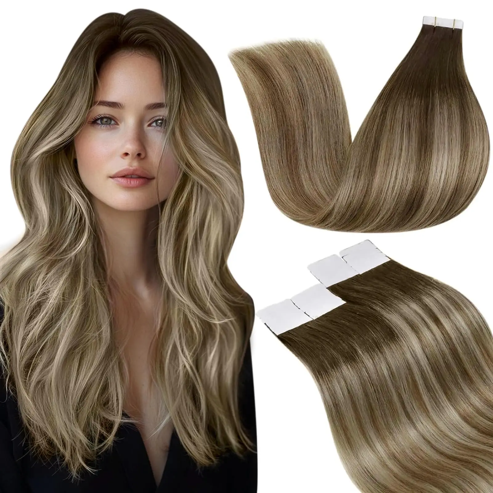 

Лента премиум-класса 10А, 20 шт., для наращивания человеческих волос Remy, 150 г, ультратонкая клейкая лента 1,2 мм для невидимого Lay Flat Appli