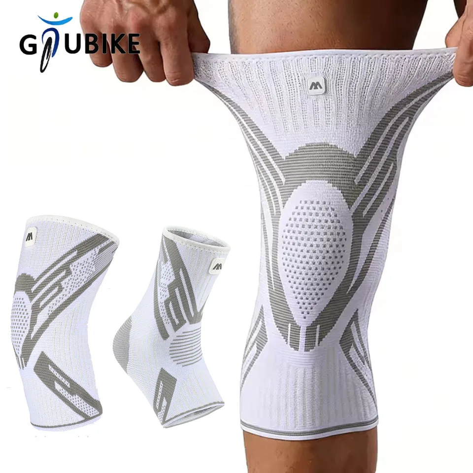 1 Pcs Compression Knee Support Sleeve Elastic Breathable Knee Pads Brace Springs Gym Sports Protector Basketball Ankle Support
